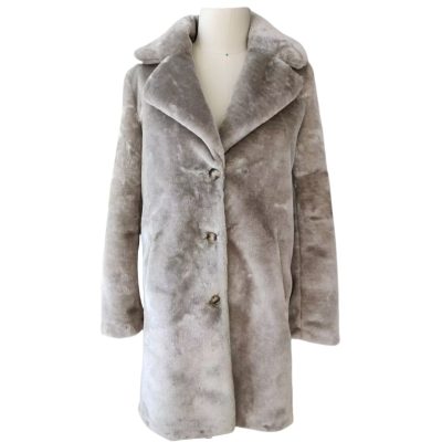 Ash Long Fur Coat Front