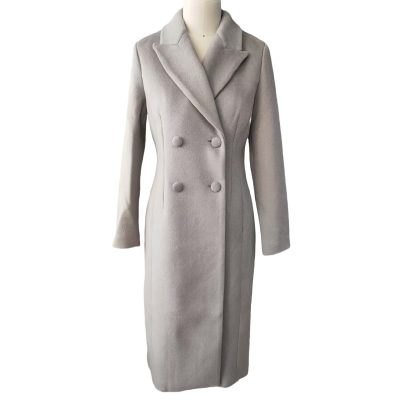 ash long wool coat front