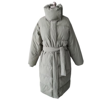 Belt Style Calcite Long Down Jacket front