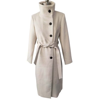 Milk Long wool Coat front