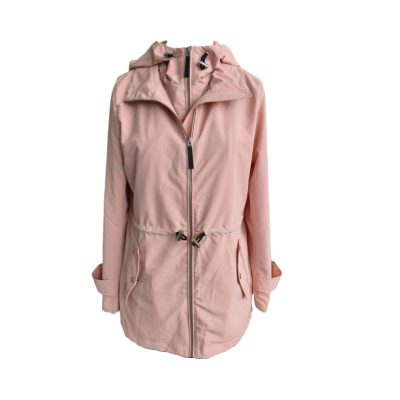 Pink Long Down Jacket front