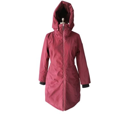 Plum Long Down Jacket front