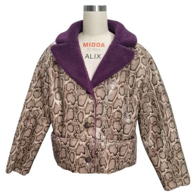 Snake Short Fur Coat front