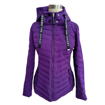 Violet Short Down Jacket front