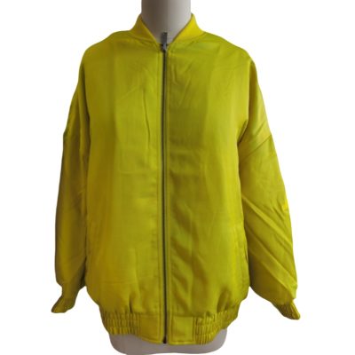 Yellow Short Down Jacket front