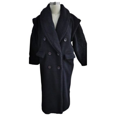 Black long fur coat-2-1