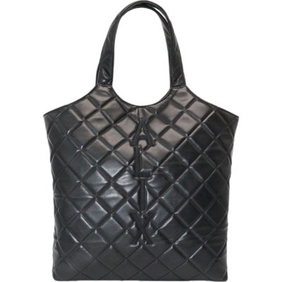 Black Overlapping Curve Handbag