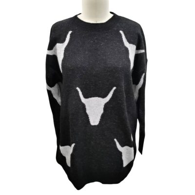Black Round Collar Sweater front