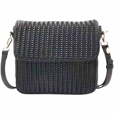 Black Weave Handbag