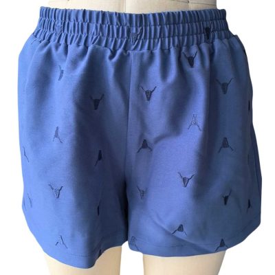 Blue Women's Short Pants FRONT