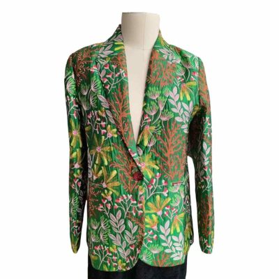 Green Women's Suit Top Front