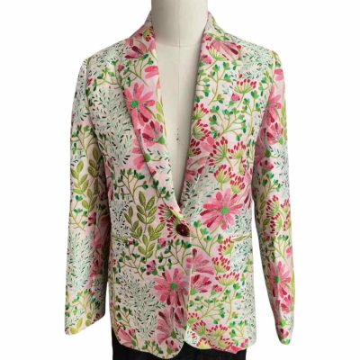 Peach Pink Women's Suit Top Front