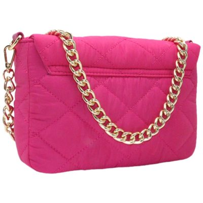 Pink Red Metal Strap Shoulder Bag