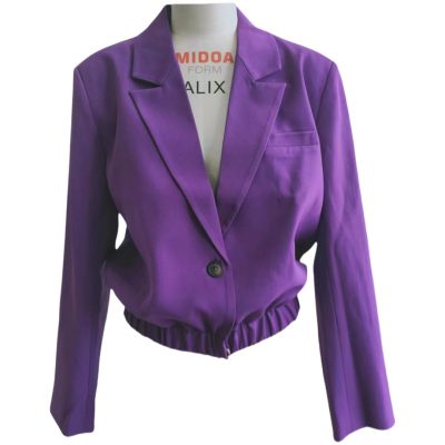 Purple Women's Suit Jacket Top Front