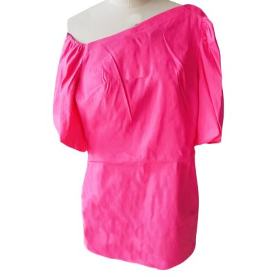 Red Inclined Shoulder Dress FRONT