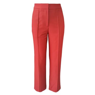 red women's fashion trouser front