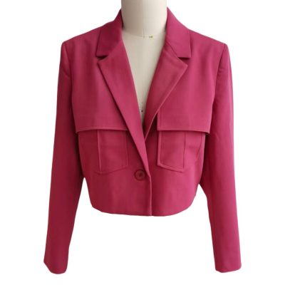 Red Women's Suit Top Front